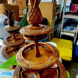 Vintage 3 tiered lazy susan